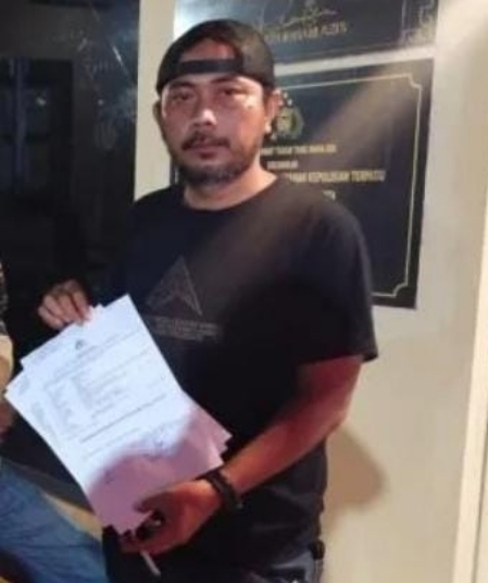Foto: Ketua Forum Wartawan Tangerang (Forwat) Andi Lala Saat Melaporkan Kasus Dugaan Pencemaran Nama Baik ke Polres Metro Tangerang Kota 2 Tahun Lalu.