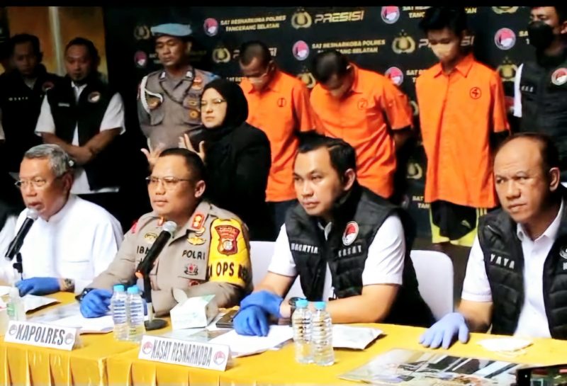 Foto: Konferensi Pers Polres Tangerang Selatan