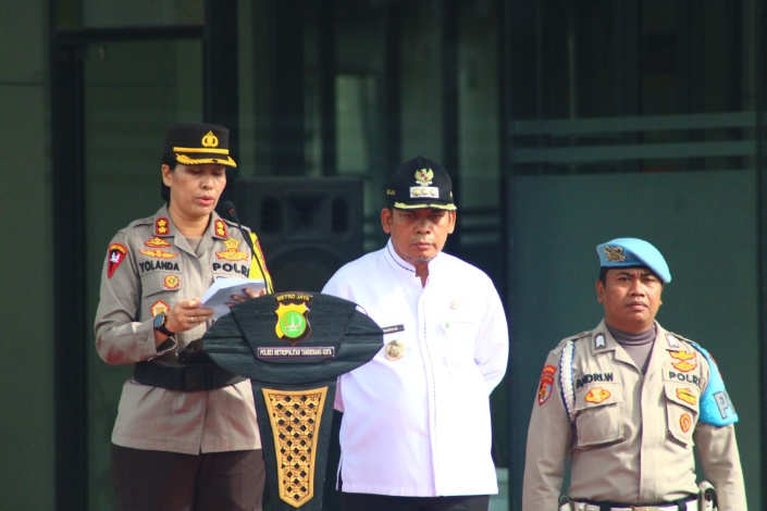 Foto: Wakapolres, AKBP Yolanda Evalyn Sebayang Didampigi Pj Wali Kota Tangerang, Dr. Nurdin