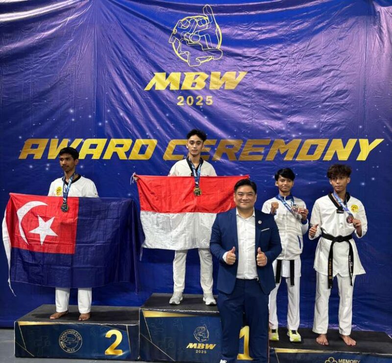 Foto: Bripda Petrus Khrisna Putra Suarlembit Saat Menjuarai Taekwondo Tingkat Internasional di Malaysia.