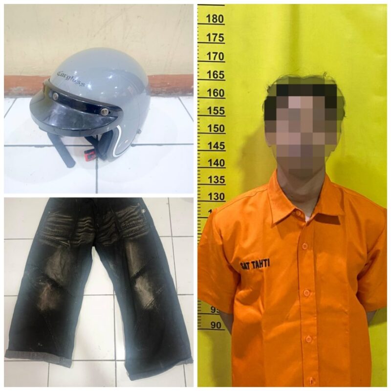 Foto: Pelaku Tawuran Berikut BB Saat Diamankan Polisi.