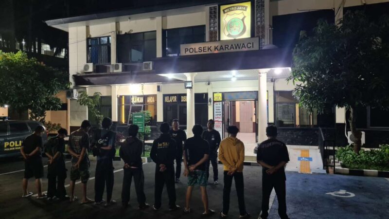 Foto: Sebanyak 9 Remaja Diamankan Polsek Karawaci Saat Asik Nenggak Miras.