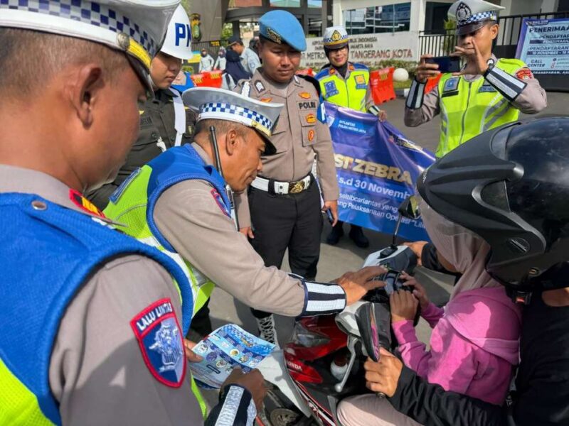 Foto:Polres Metro Tangerang Kota Saat Melaksanakan Operasi Zebra Jaya 2025.