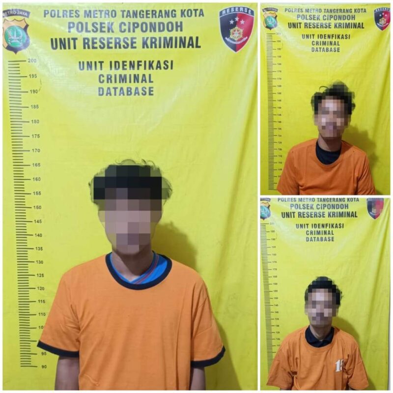 Foto: Tigaraksa Pelaku Pencurian Tembaga Saat Diamankan Unit Reskrim Polsek Cipondoh.