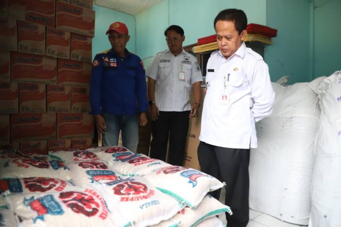Foto; Kepala Dinas Sosial Kota Tangerang Mulyani Saat Meninjau Kesiapan Dinsos Dalam Menghadapi Bencana.