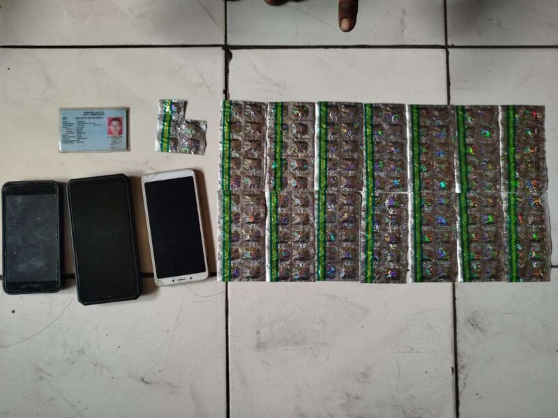 Foto; Barang Bukti Obat Tramadol dan BB Lainya Berhasil Diamankan Polsek Jatiuwung.