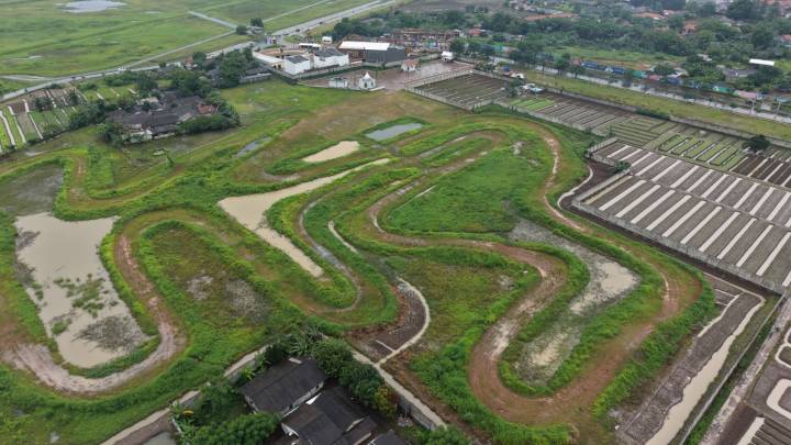 Foto; Penampakan kawasan Sirkuit Motocross Selapajang.
