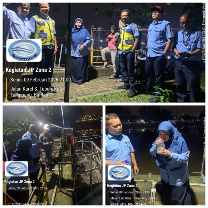 Foto: Sejumlah Pejabat Perumda Tirta Benteng Saat Mengecek Produksi Pengolahan Air Bersih yang Sempat Terkendala. 