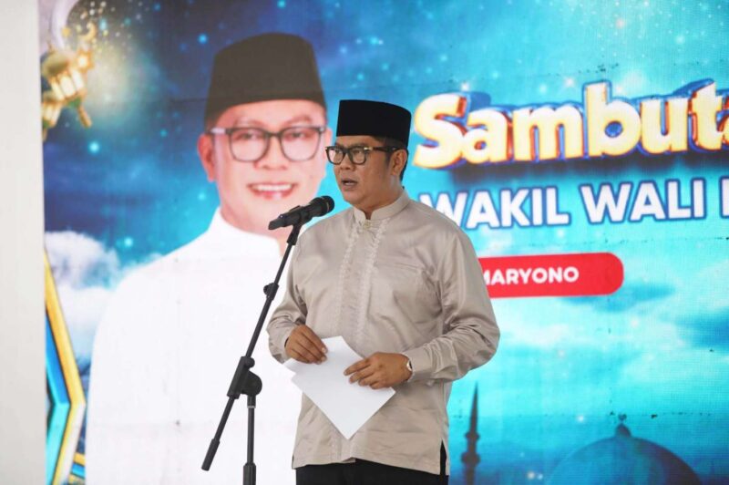 Foto: Wakil Wali Kota Tangerang, H. Maryono Hasan Saat Menyampaikan Sambutan di Pembukaan Festival Ramadan Al-A’zhom 1447H/2026.