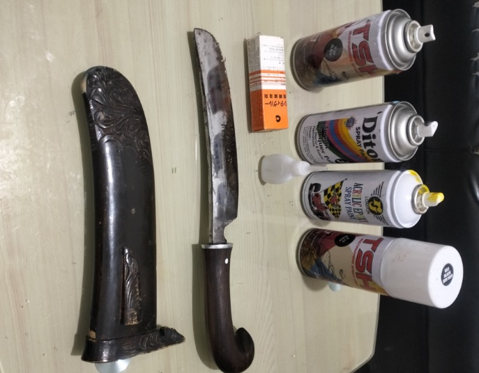 Foto: Barang Bukti Milik Pelaku Curanmor Saat Diamankan Polsek Benda.