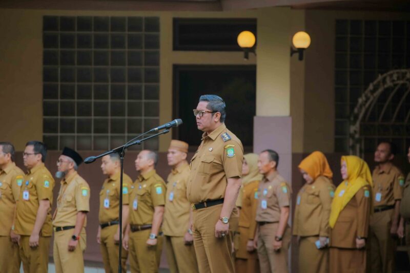 Foto: Wakil Walikota Tangerang, H. Maryono Hasan Saat Pimpin Apel Pegawai, Senin (11/5/2026).