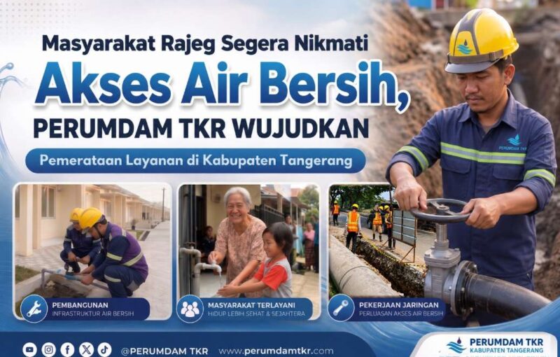 Foto: Pamlet Pemerataan Pelayanan Akses Air Bersih Perumdam TKR di Kabupaten Tangerang.