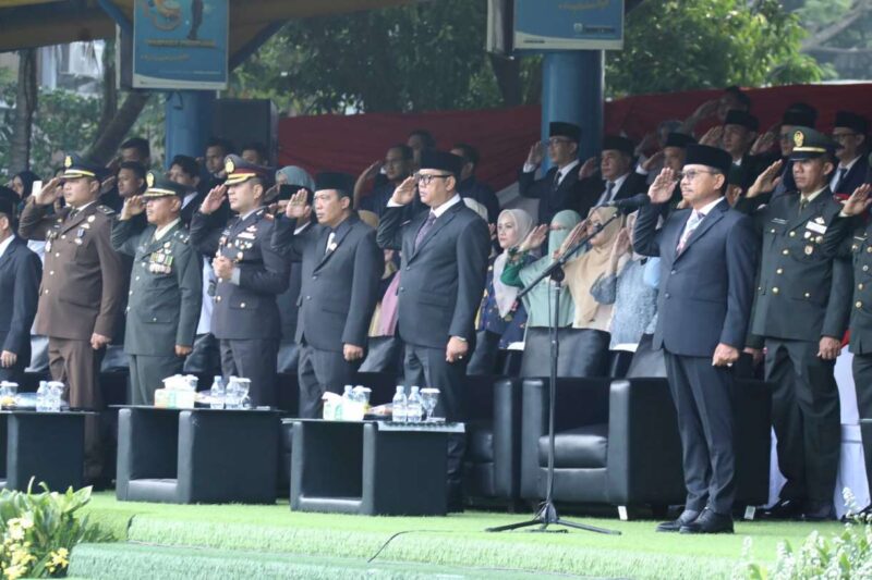 Foto: Wali Kota Tangerang, H. Sachrudin dan Wakil Walikota Tangerang H. Maryono Hasan Saat Hadiri Upara Hari Lahir Pancasila 2026.