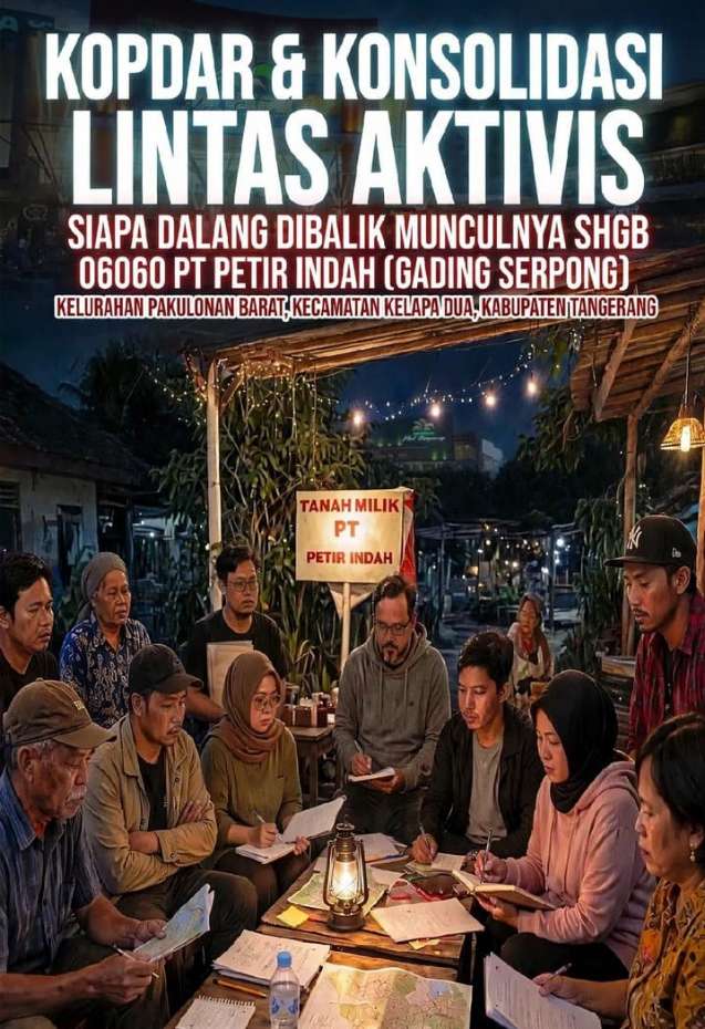 Foto: Aktifis Masyarakat  Kelapa Dua Saat Gelar Konsolidasi. 