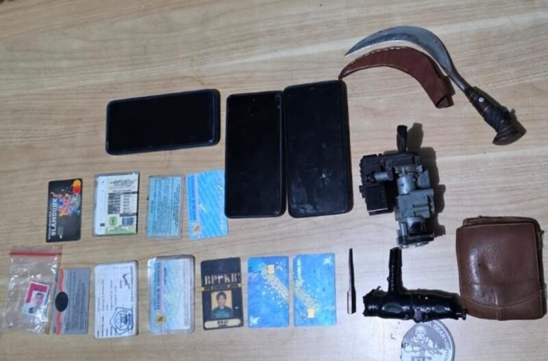 Barang Bukti Milik  Pelaku Curanmor Saat Diamankan Unit Jatanras Polres Metro Tangerang Kota. 