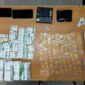 Barang Bukti Ribuang Obat obatan Terlarang, Uang Hasil Penjualan, Hp dan Barang Bukti Lainya Saat Sita Polsek Benda. 