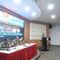 Panglima Komando Gabungan Wilayah Pertahanan II (Pangkogabwilhan II), Marsekal Madya TNI Muzafar, S.Sos., M.M.,saat menjadi narasumber dalam Latihan Posko Operasi Militer Perang (OMP) “KRIDA YUDHA” Pendidikan Reguler (Dikreg) LVI Sesko TNI Tahun Anggaran 2026.