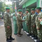Komandan Kodim 0510/Tigaraksa yang baru, Letkol Inf Yudha Fuady Putra, S.Kom., M.I.P. Saat Disambut Tradisional Korps di Makodim 0510 Tigaraksa.
