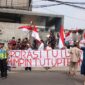 Ratusan Santri Saat Melakukan Aksi di PT DAP Galeong. 