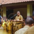 Wakil Walikota Tangerang, H. Maryono Hasan Saat Pimpin Apel Pagi, Senin (12/10)
