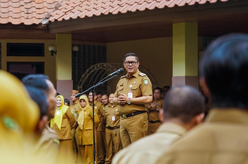Wakil Walikota Tangerang, H. Maryono Hasan Saat Pimpin Apel Pagi, Senin (12/10)