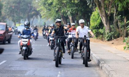 Walikota Tangerang Sachrudin Gowes Pantau Korvei Gerakan ASRI