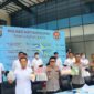 Kapolres Metro Tangerang Kota, Kombes Pol. Herbin Sianipar Saat Pimpin Konferensi Pers Pengungkapan Peradaran Narkotika dan Obat-obatan Terlarang. Kamis (1/10)